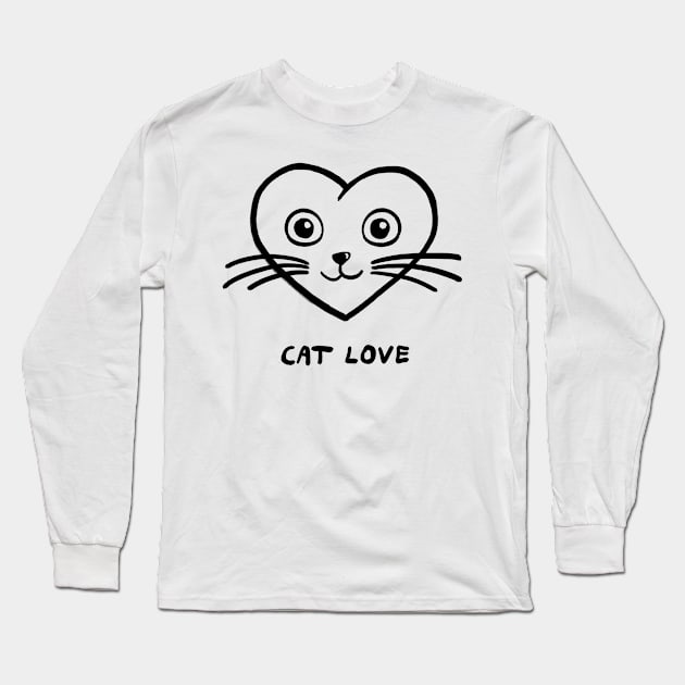 Dramabite Cat Love Cats Kitten Funny Cute Cat Lover Gift Graphic Kitty Long Sleeve T-Shirt by dramabite